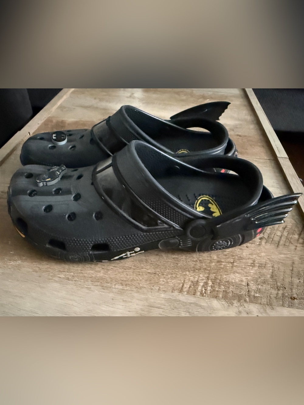 Black Batman Men’s 12 CROCS Clog Sandals